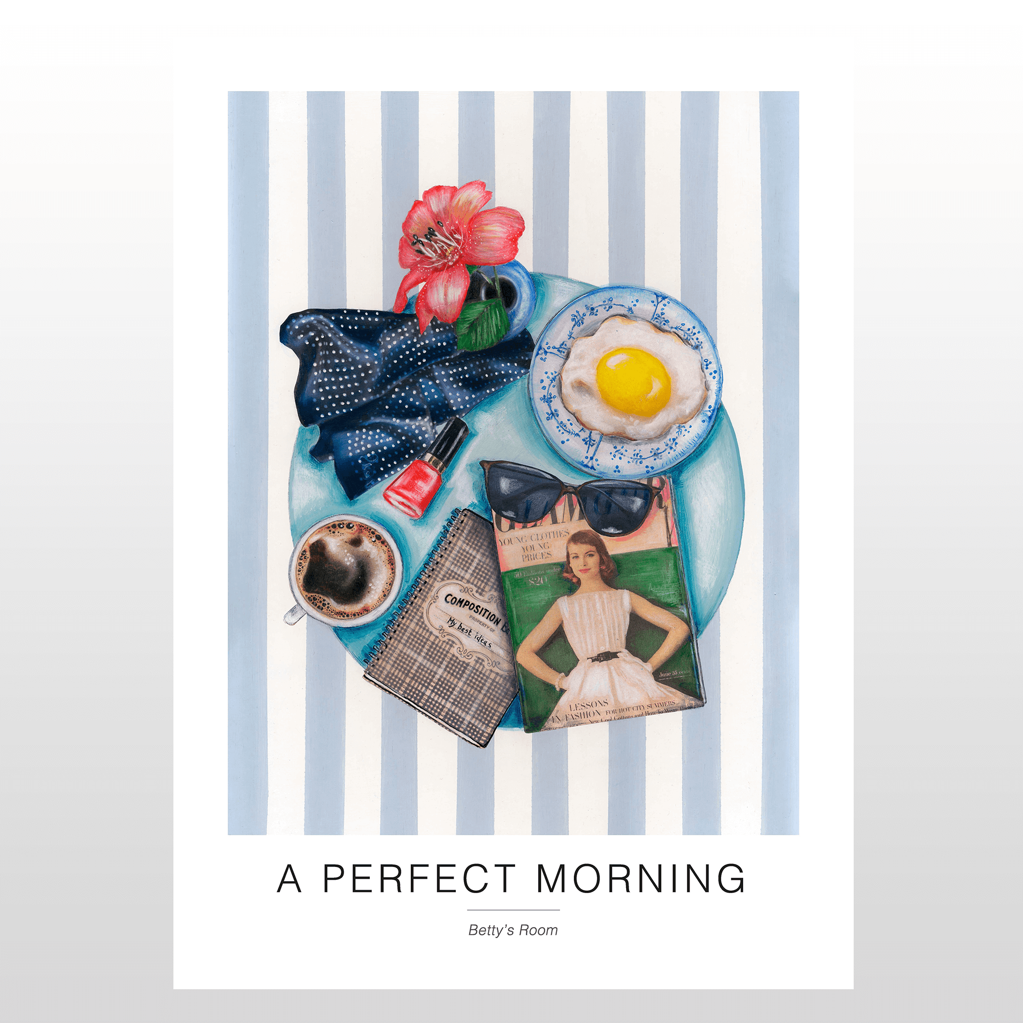 Kunstplakat "En Perfekt Morgen" 50 x 70 cm - Udsalg!