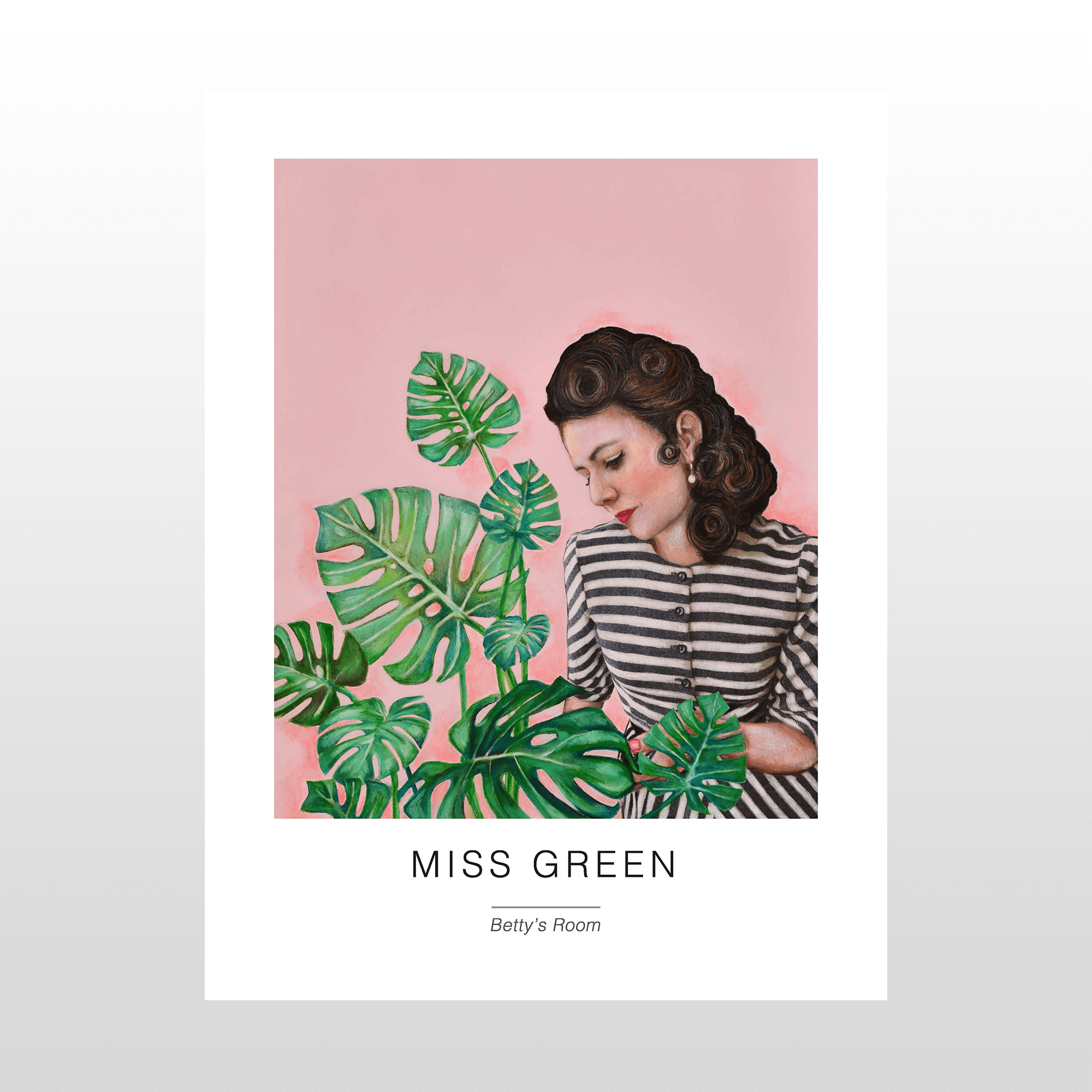 Kunstplakat "Miss Green" 30 x 40 cm - Unik Vægkunst