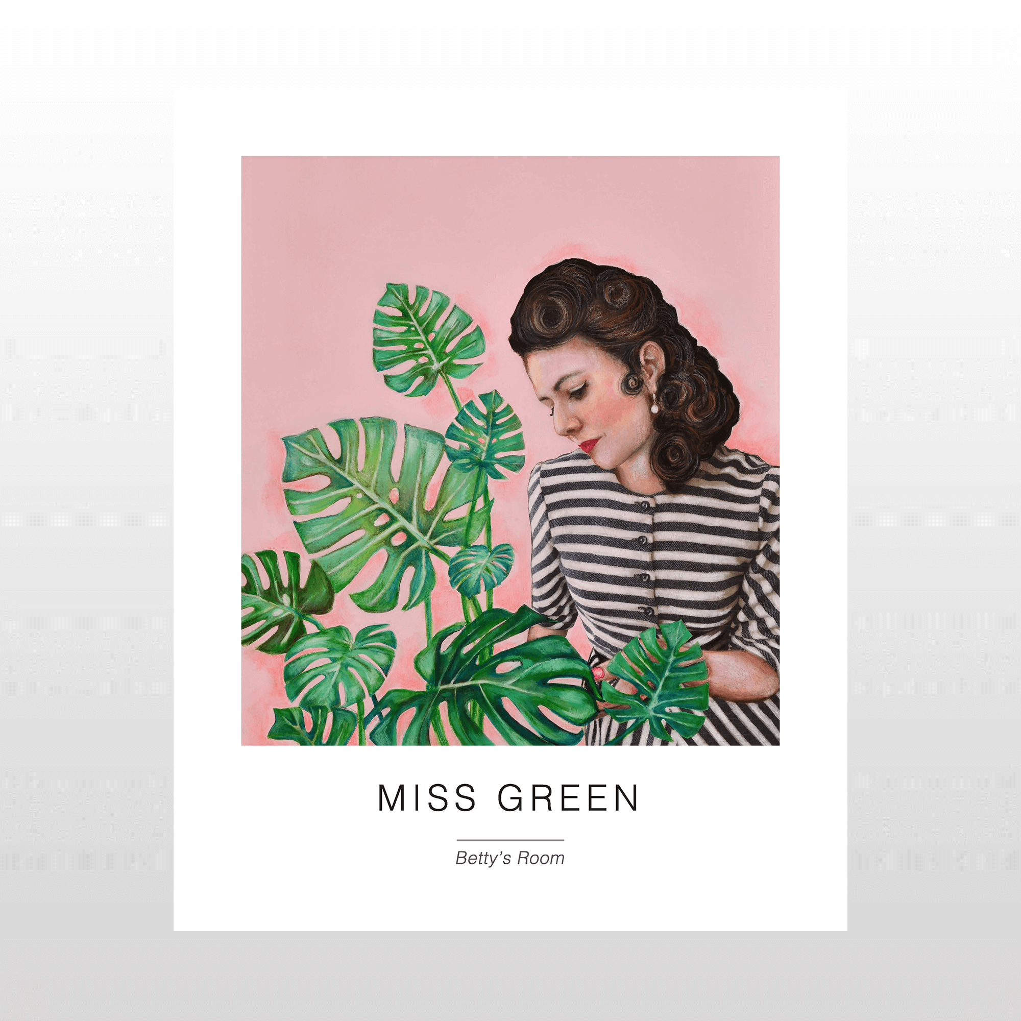 Kunstplakat "Miss Green" 40 x 50 cm - Udsalg!