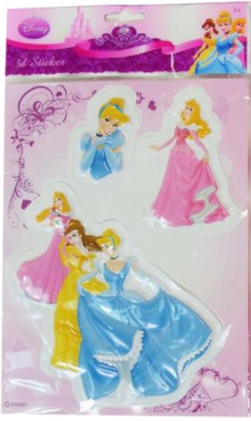 Disney Prinsesser 3D Klistermærker – Magisk Værelsesdekoration