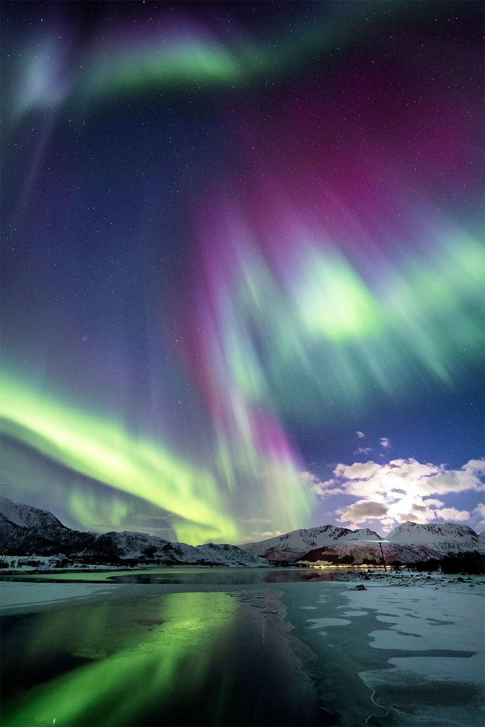 Unikt kunstværk: Purple Sky af Frank Olsen