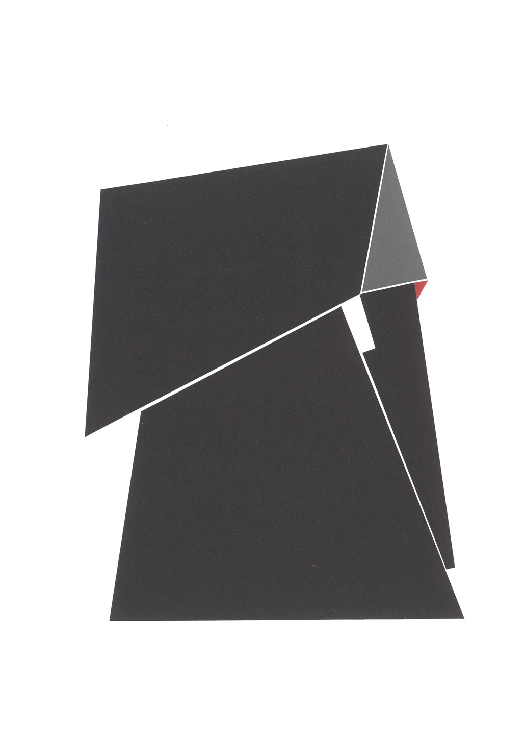 Rød Plet Kunstværk fra PaperArt – Unik Dekoration til Hjemmet