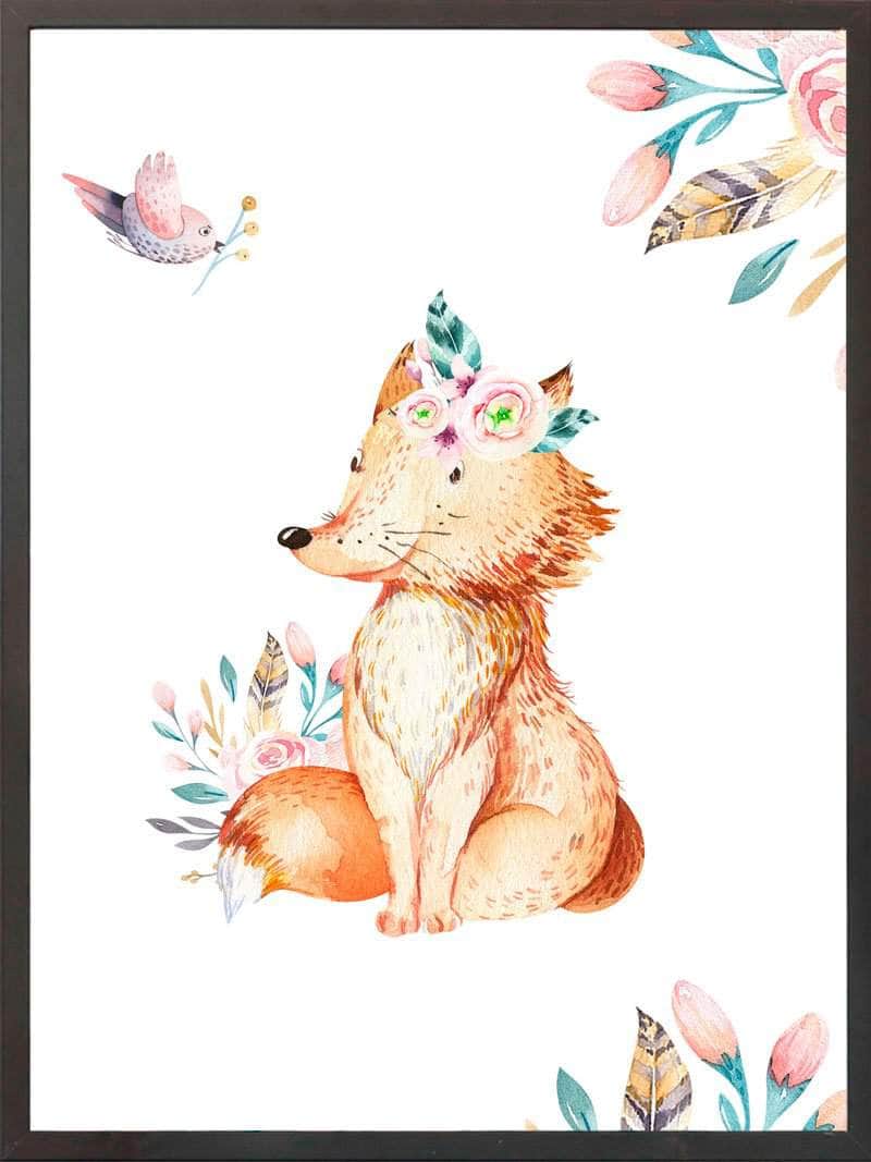 Ræv Børneplakat - Skab hygge i børneværelset!