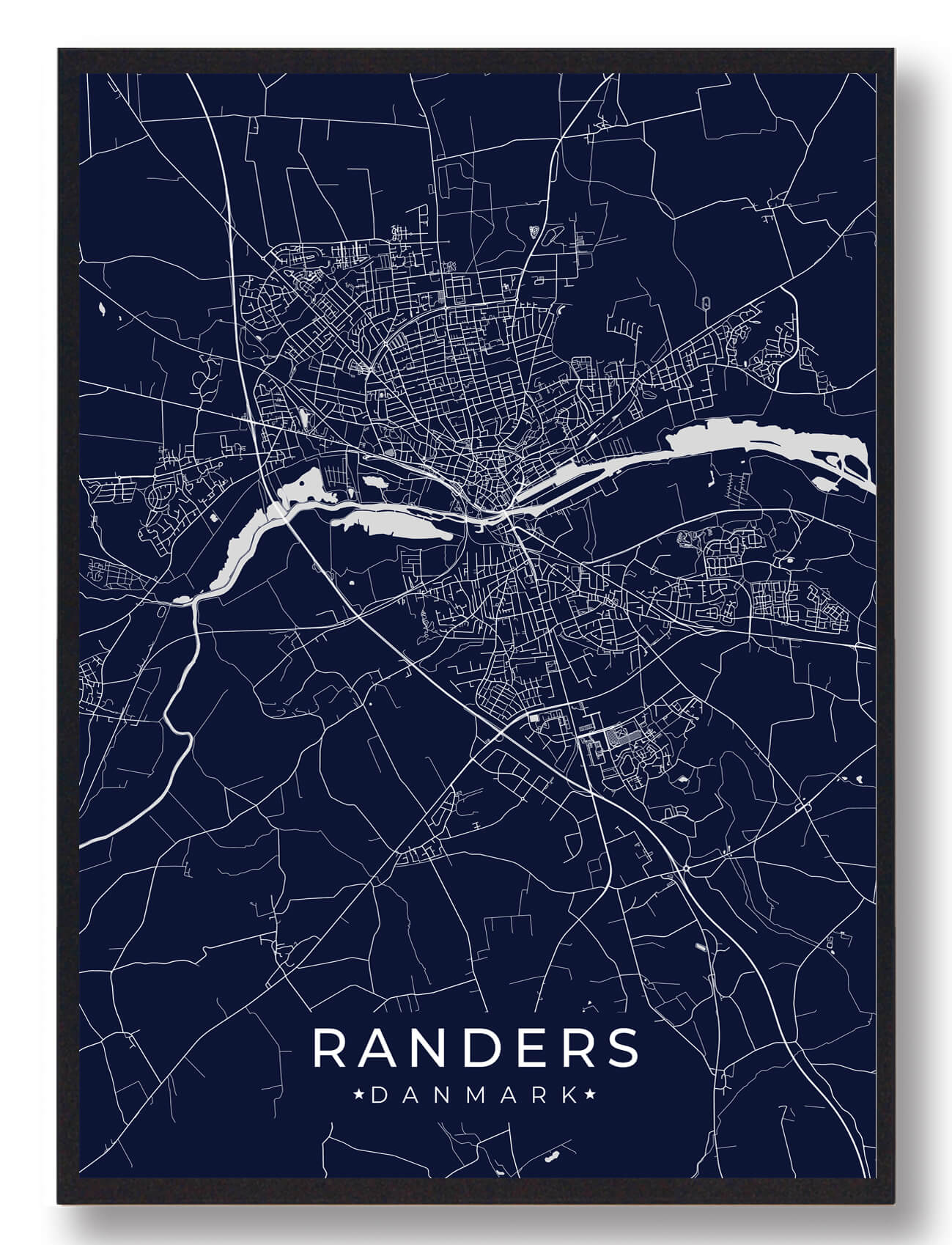 Randers Plakat - Mørkeblå til Fantastisk Pris!