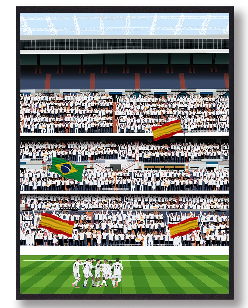 Real Madrid fans - fodboldplakat