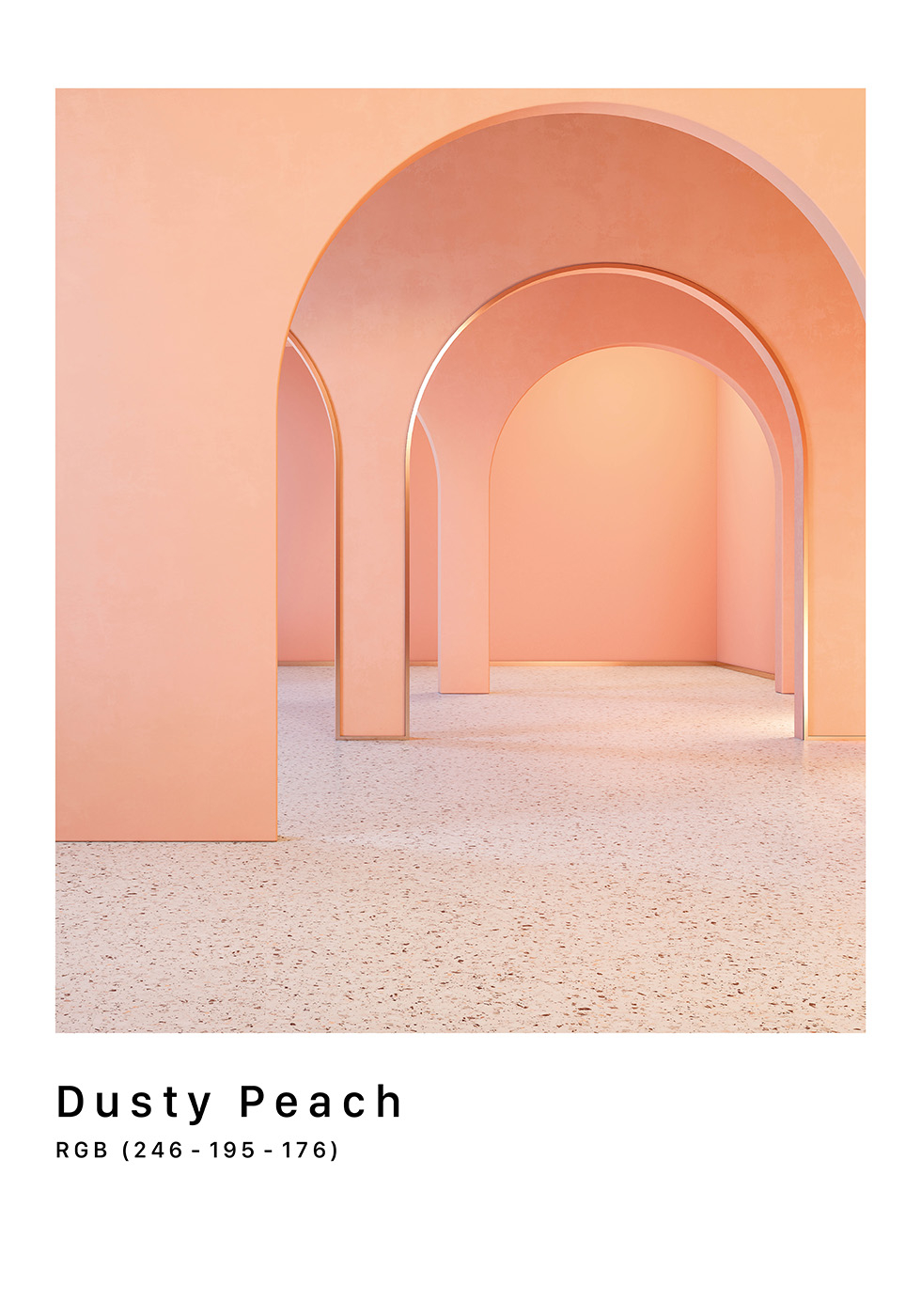 RGB Dusty Peach Plakat - Unik Kunst til Dit Hjem