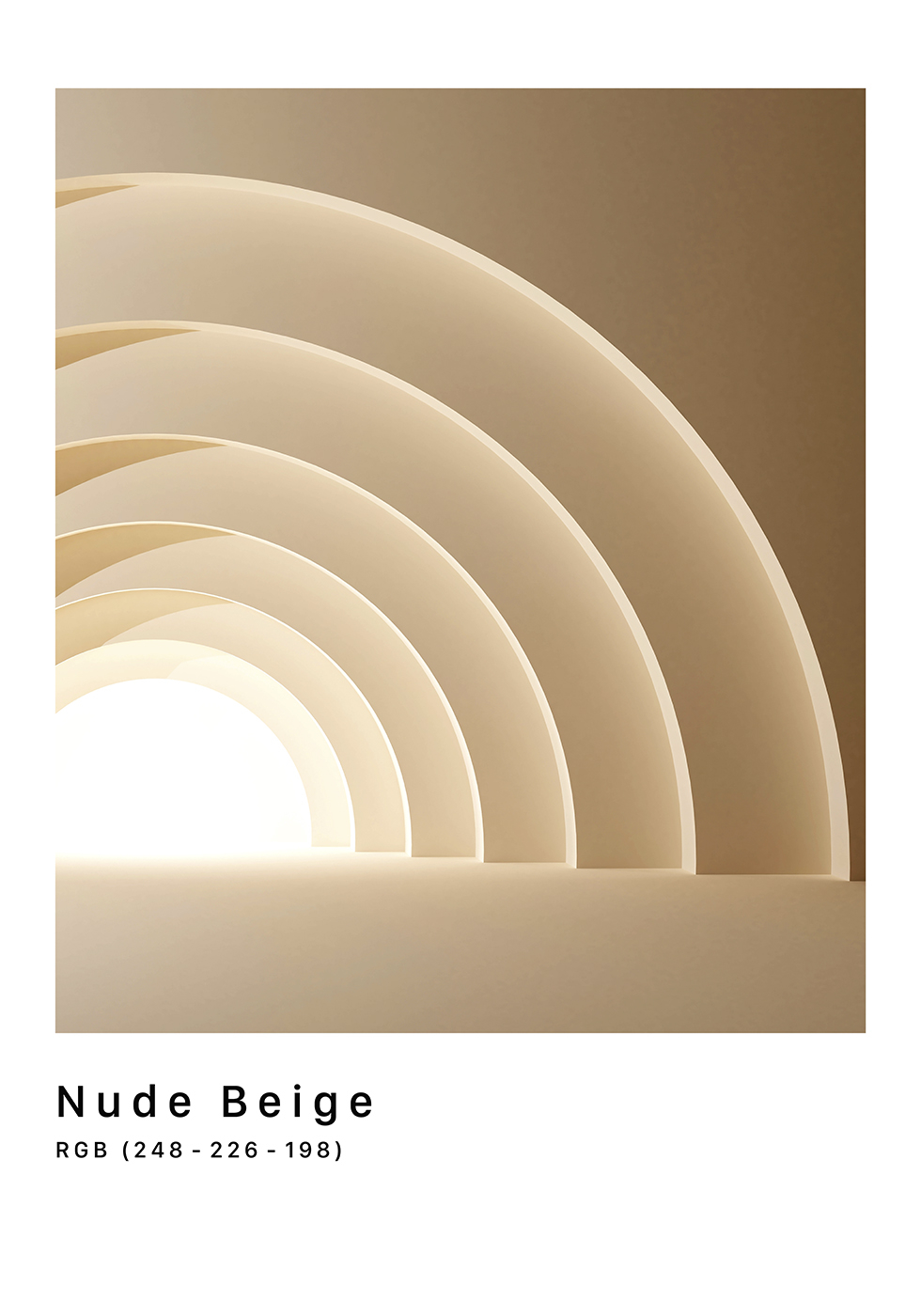 RGB Nude Beige Kunstværk – Unik Dekor til Dit Hjem!