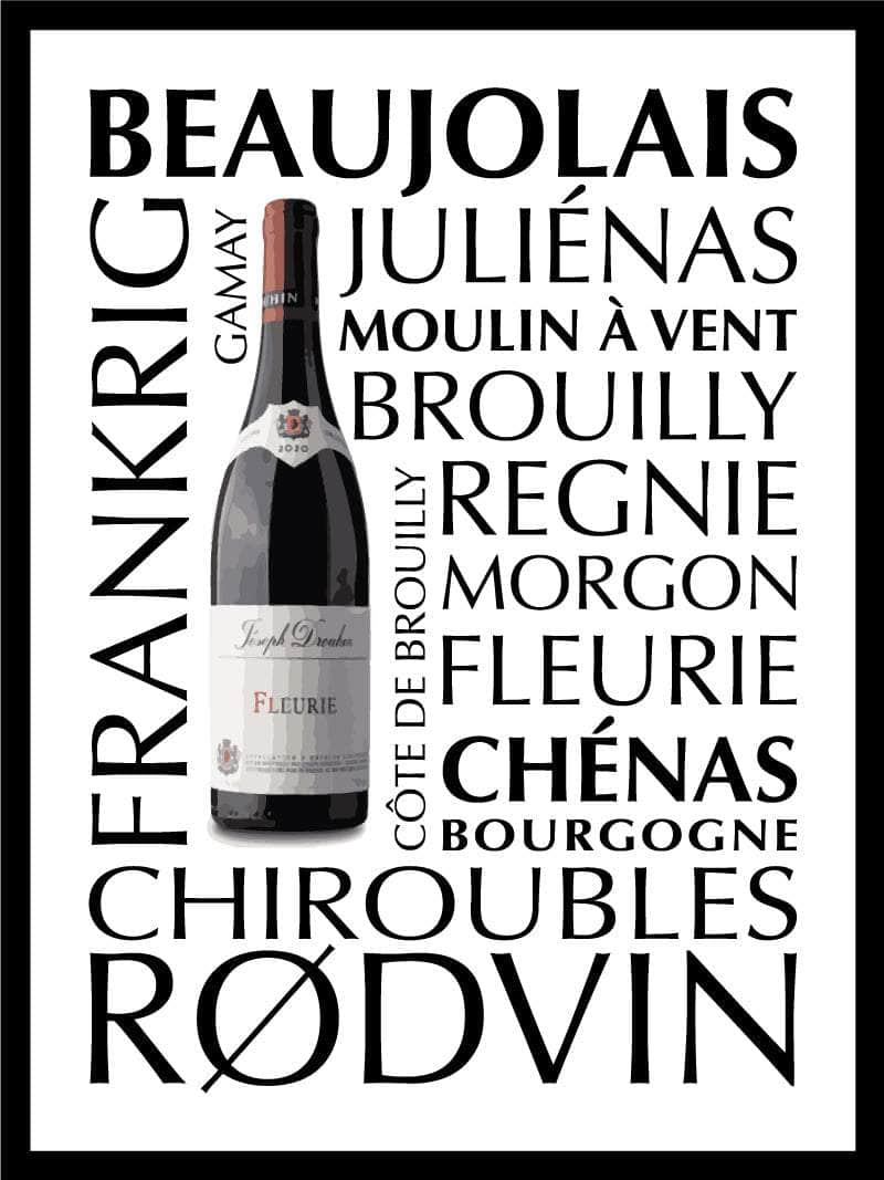 Beaujolais Rødvin Plakat - Perfekt til Vinelskere!
