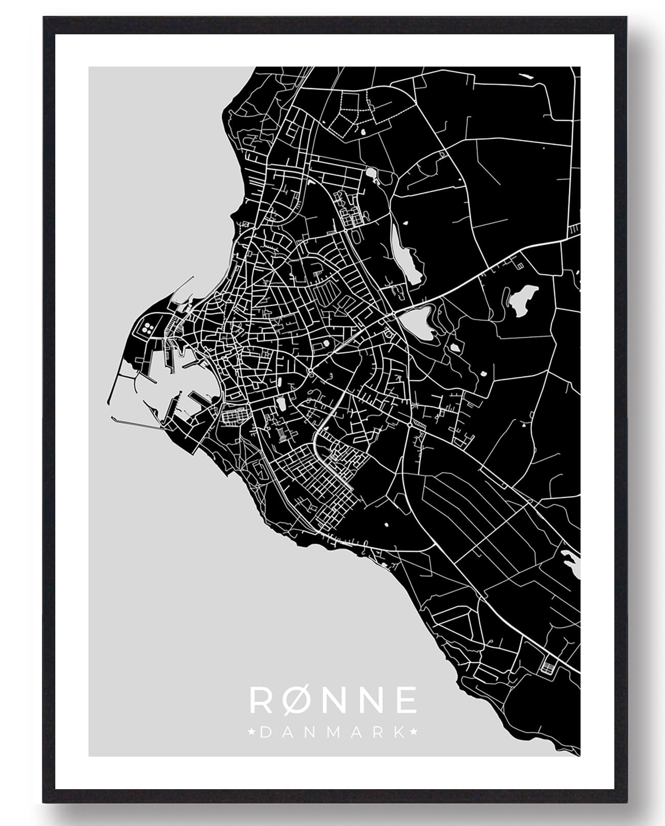 Rønne Plakat - Elegant Design fra Plakatdyr.dk