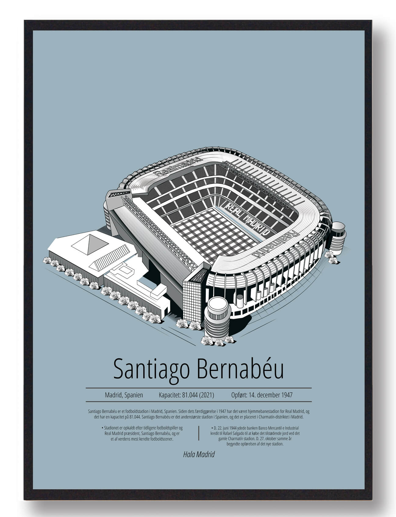 Santiago Bernabeu - Real Madrid - lyseblå