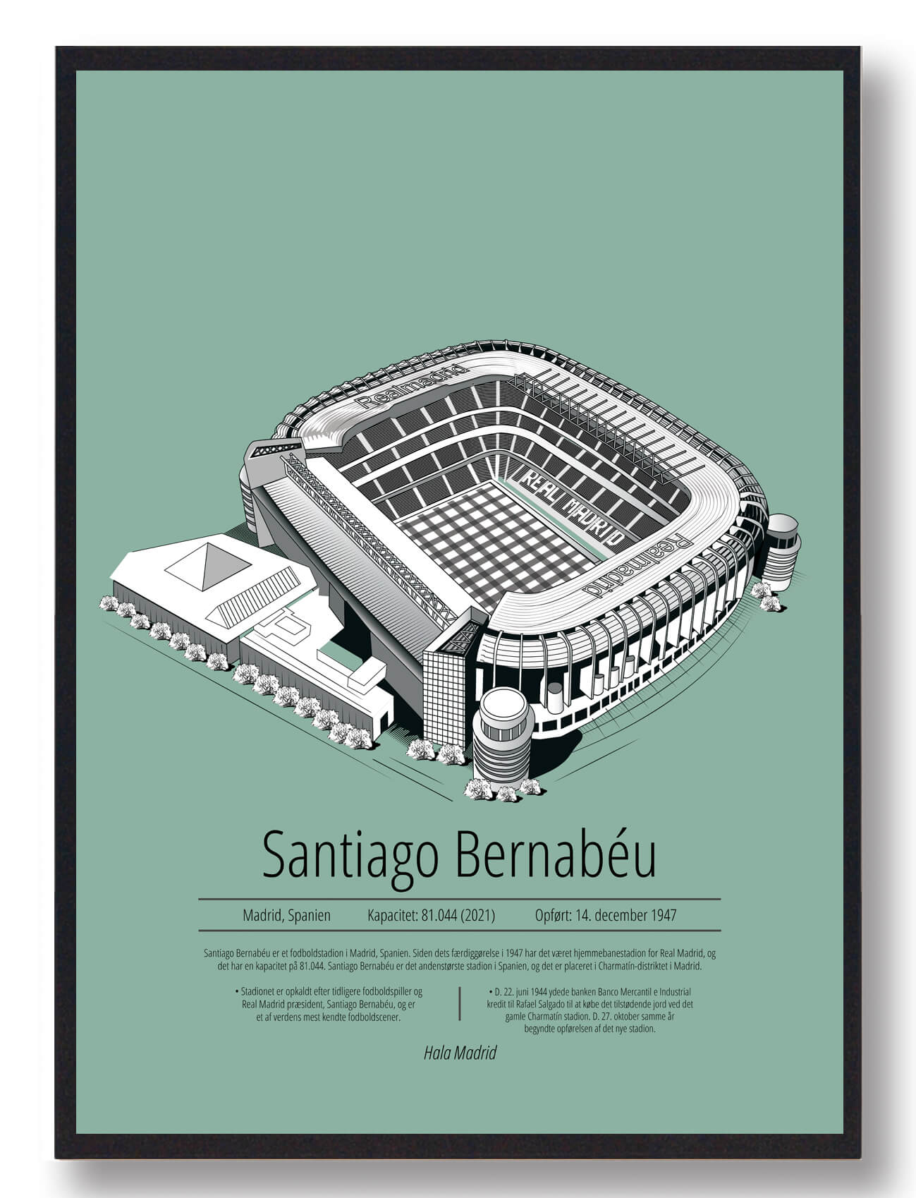 Santiago Bernabeu - Real Madrid mintgrøn