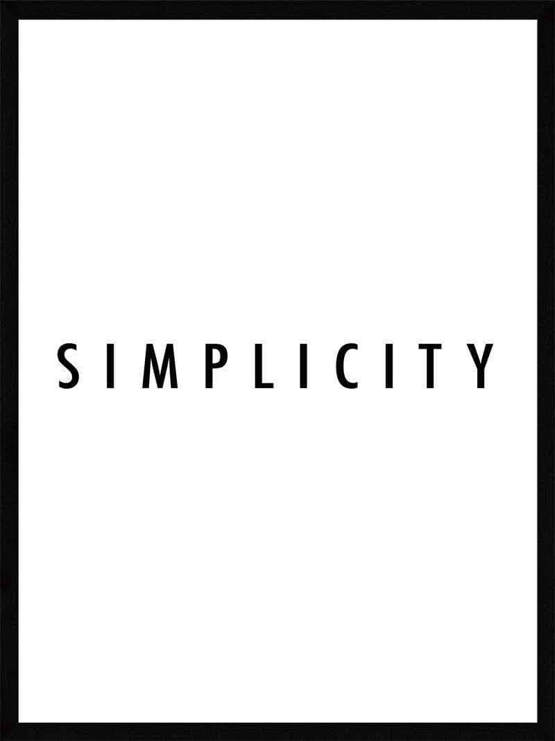 Simplicity Plakat - Udtryk dine tanker med få ord