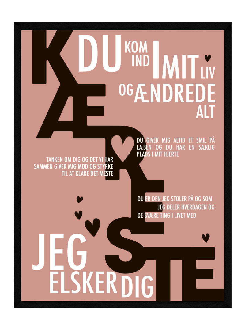 Kæreste plakat - Personlig gave til din elskede