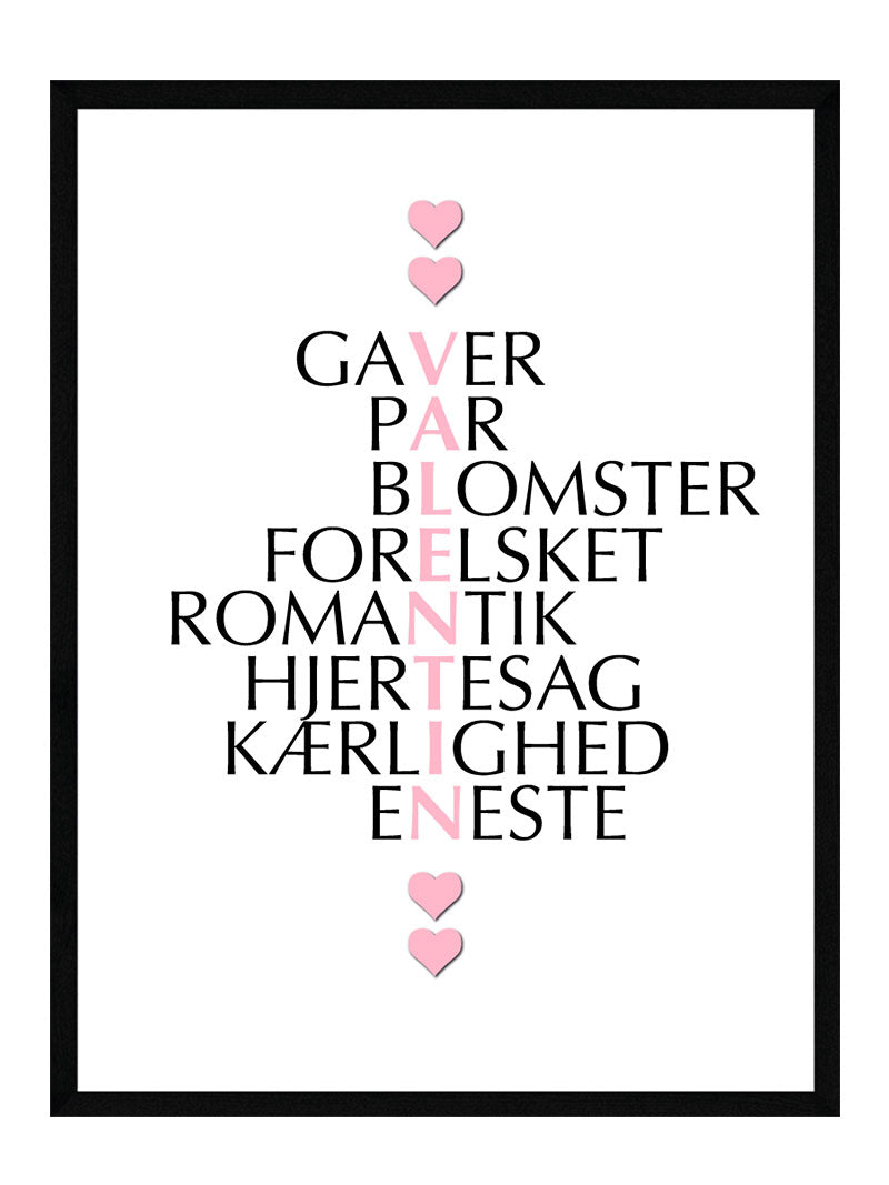 Valentin Citat Plakat - Den perfekte gave til din kæreste