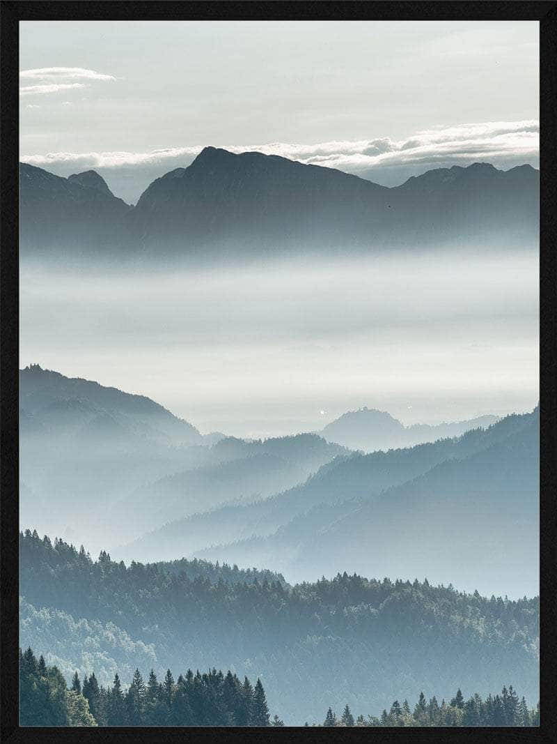 Skov i Tåge - Smuk Naturplakat fra Postersbyus