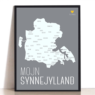 Mojn Synnejylland Plakat 30x40 cm – Unik Sønderjysk Design