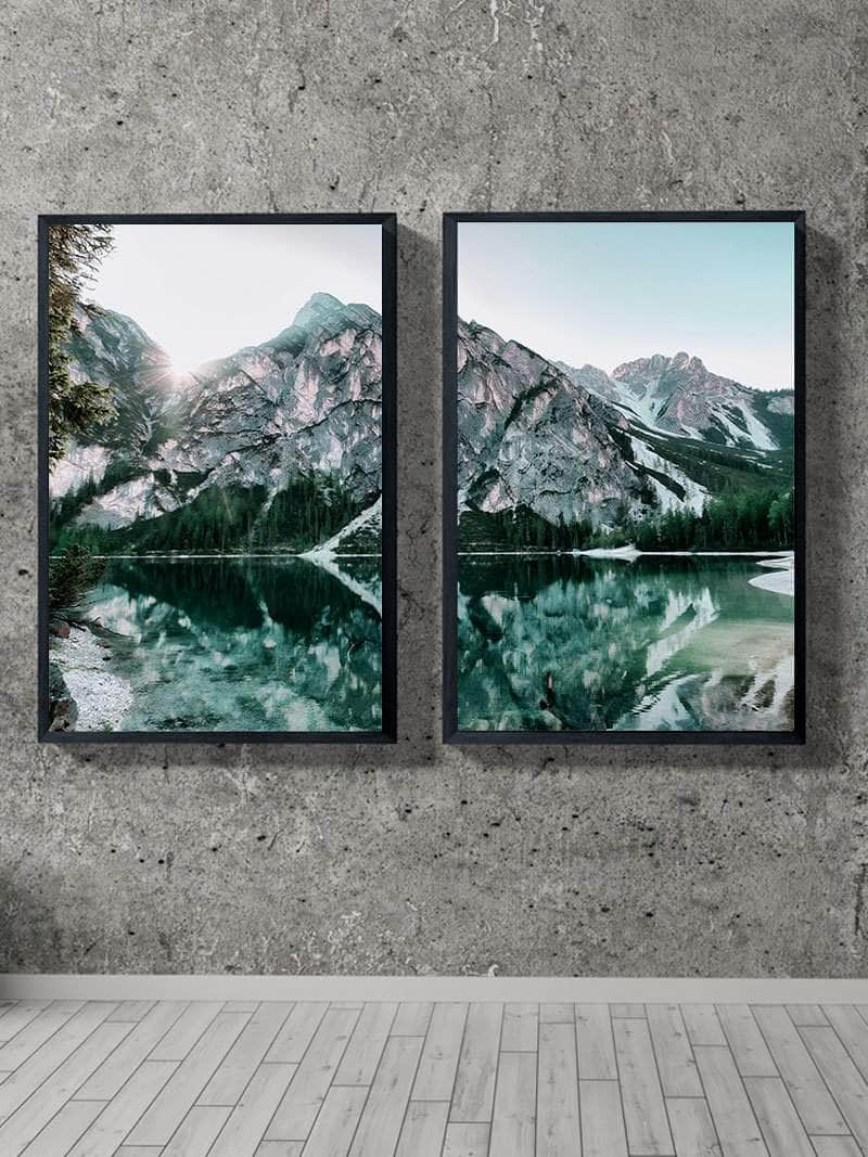 Solopgang i bjergene - Smuk naturplakat fra Postersbyus