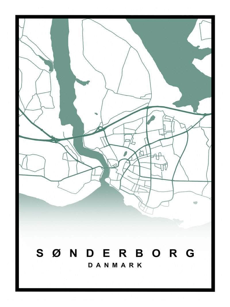 Sønderborg Kortplakat - Udforsk Din Elskede By!