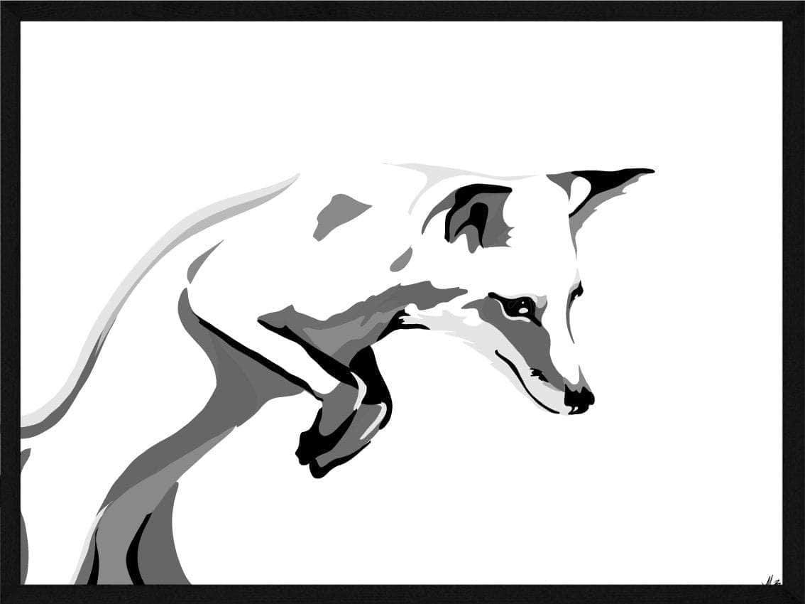 Springende Ræv Plakat – Perfekt til Vægdekoration