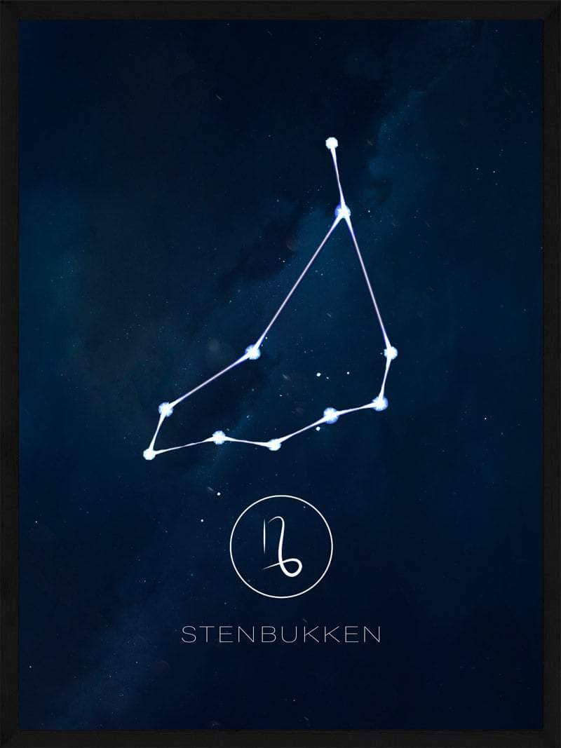 Stenbukken Stjernetegn Plakat - Fantastisk Nattehimmel