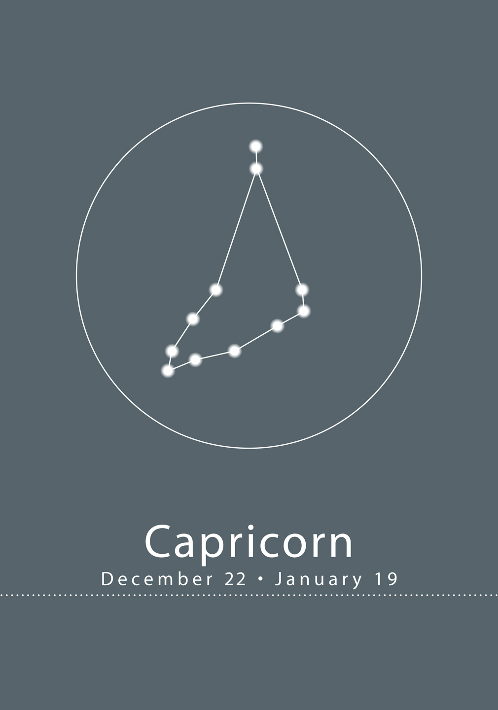 Stjernetegn - Capricorn Kunstværk fra Ten Valleys