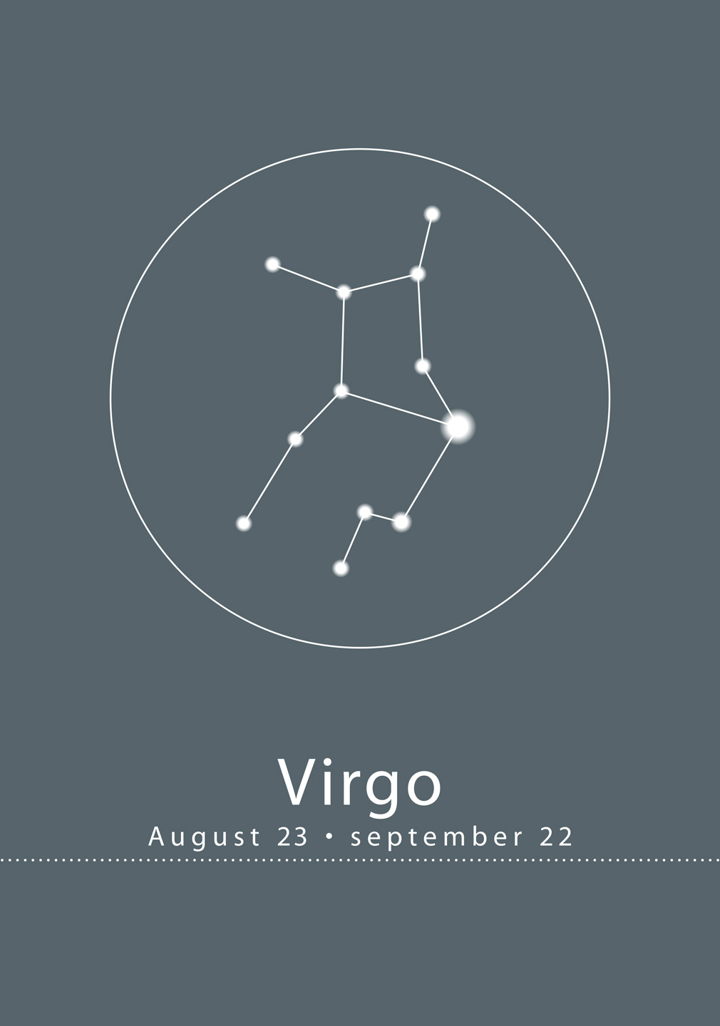 Stjernetegn Virgo Kunstværk fra Ten Valleys - Unik Dekor