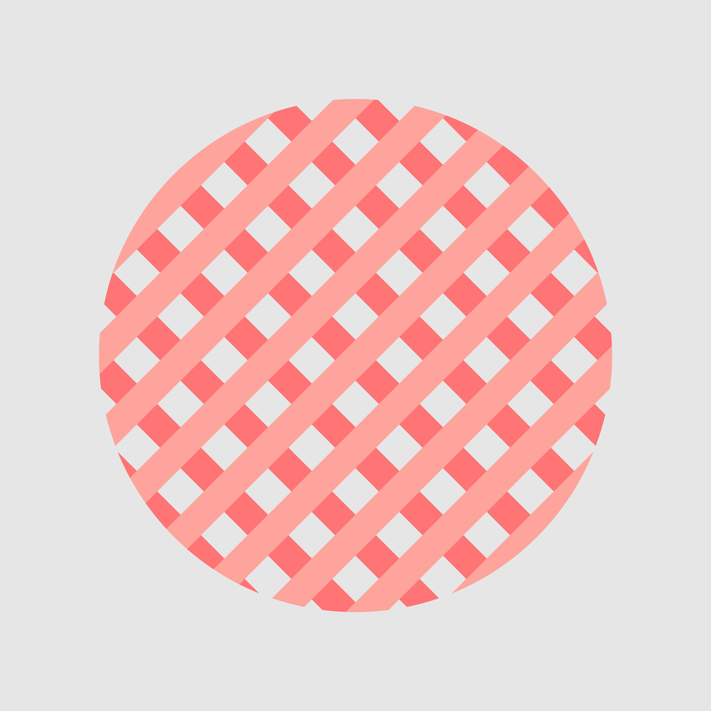 Stribet Cirkel af Mads Hindhede - Unik Kunst til Hjemmet