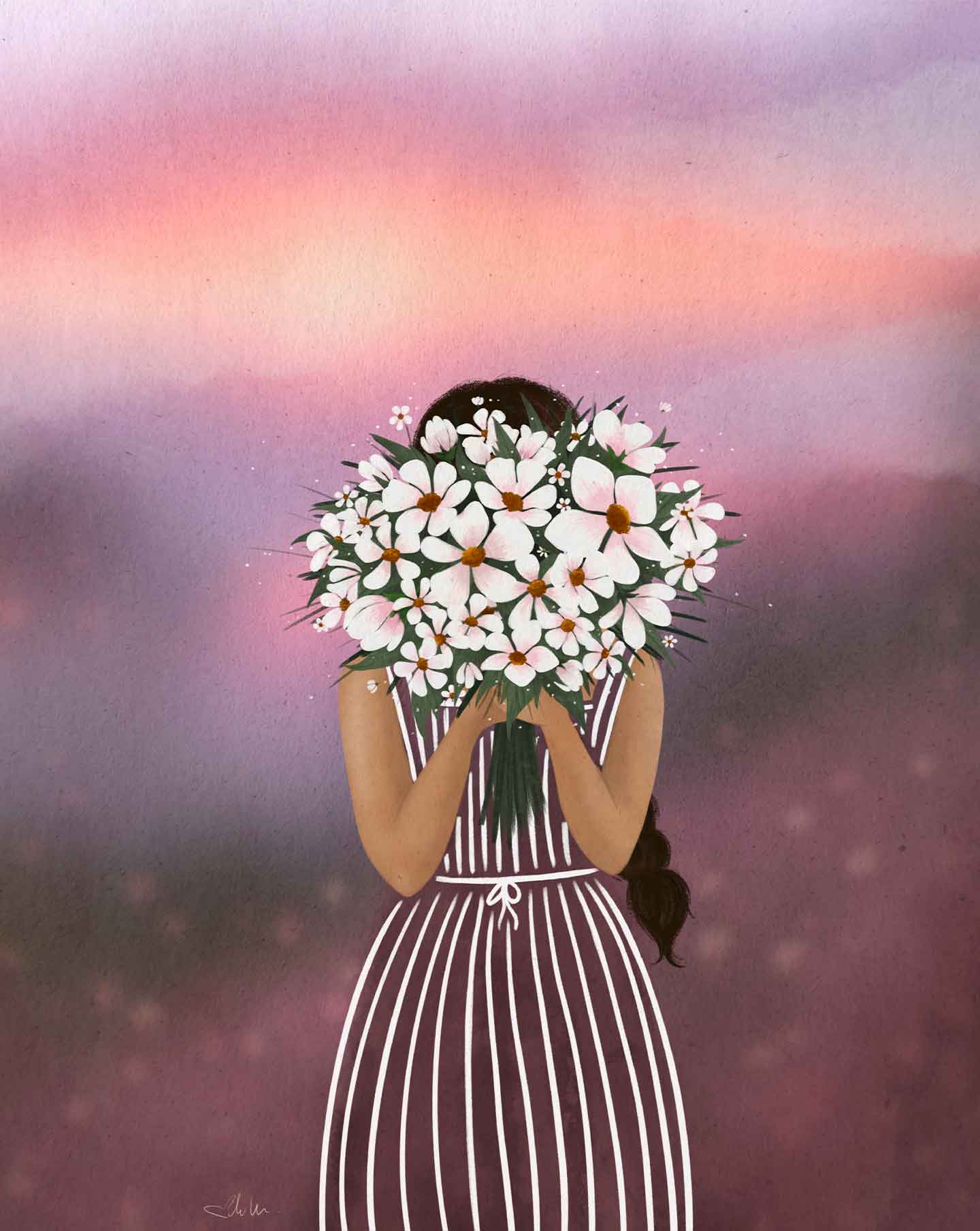Eventyrlig plakat: Sunset Dream af Malene Vindt