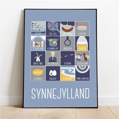 Synnejylland Plakat - Blå Hyldest til Sønderjylland
