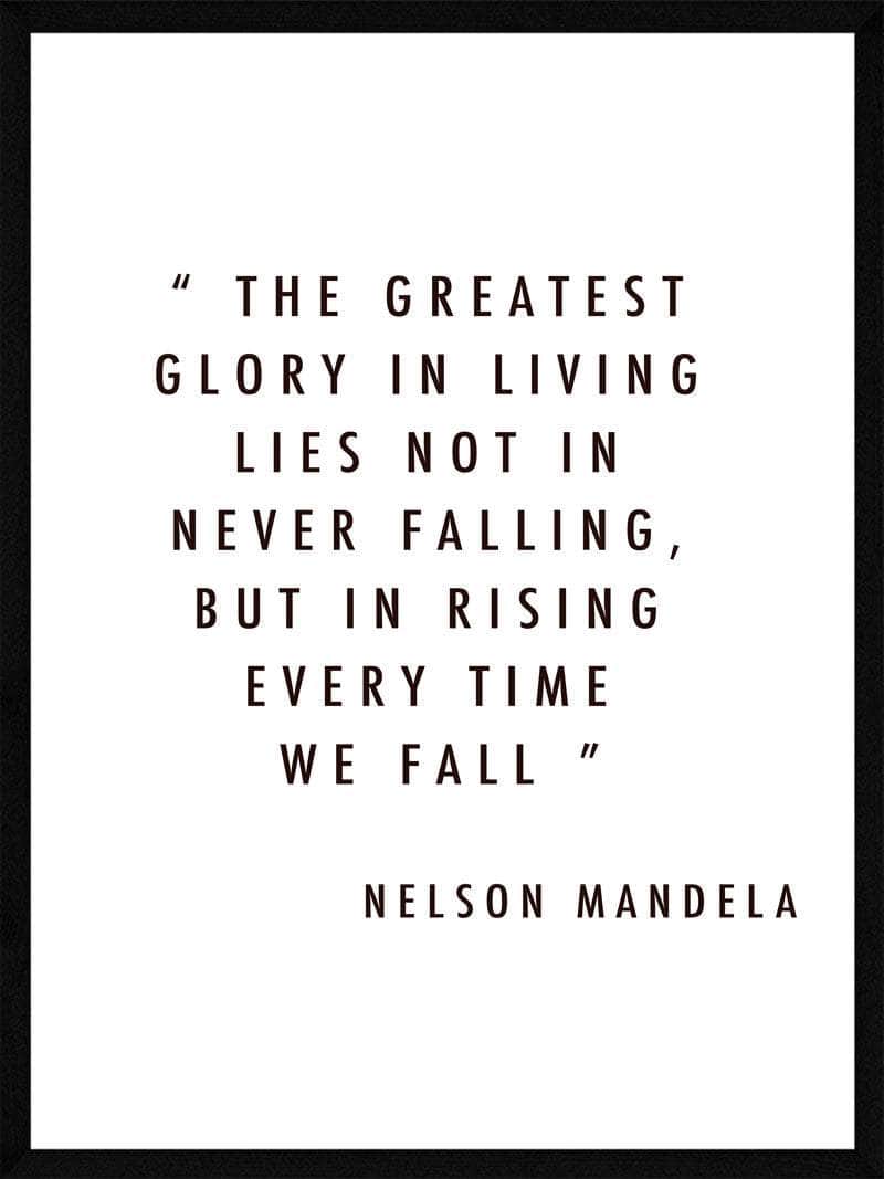 Inspirerende Nelson Mandela Plakat - Den Største Ære