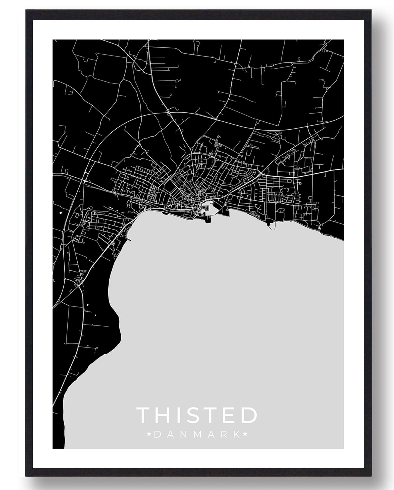 Thisted by plakat - sort design til stolthed