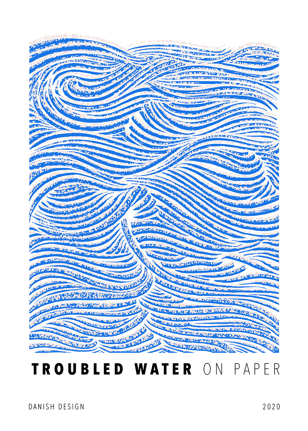 Troubled Water Blue - Unik Kunst til Dit Hjem