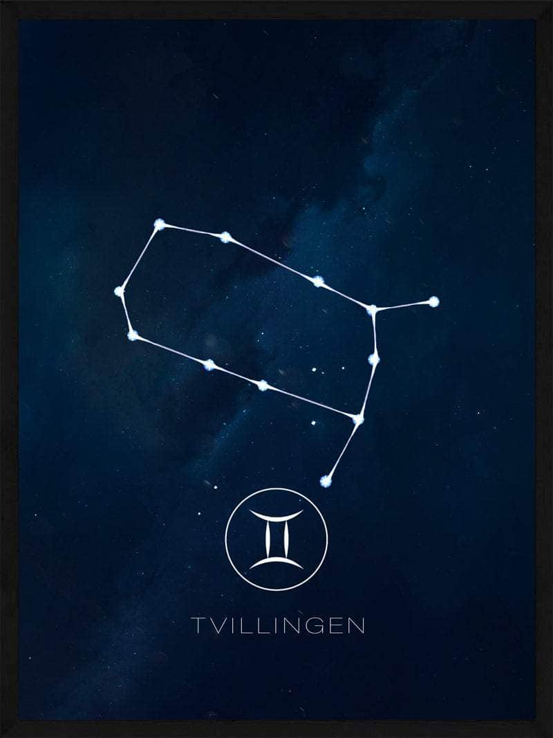 Tvillingen stjernetegn plakat – Stjernemotiv til væggen