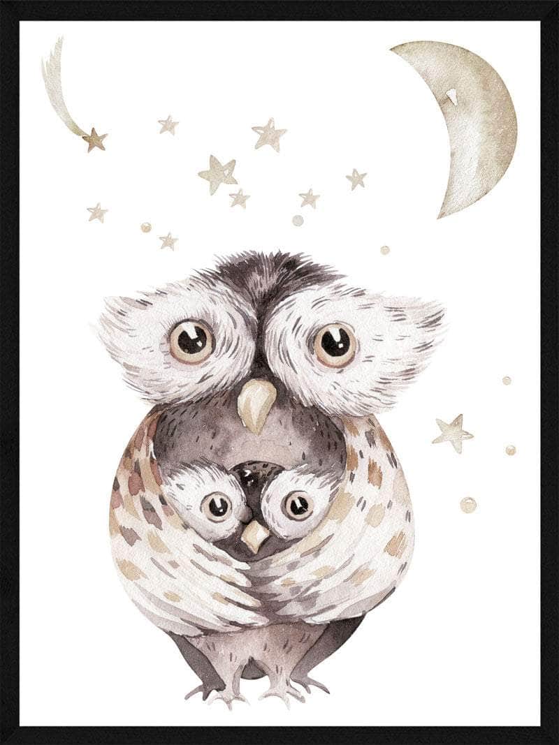 Uglefamilie Børneplakat til Børneværelset - Hyggelig Indretning