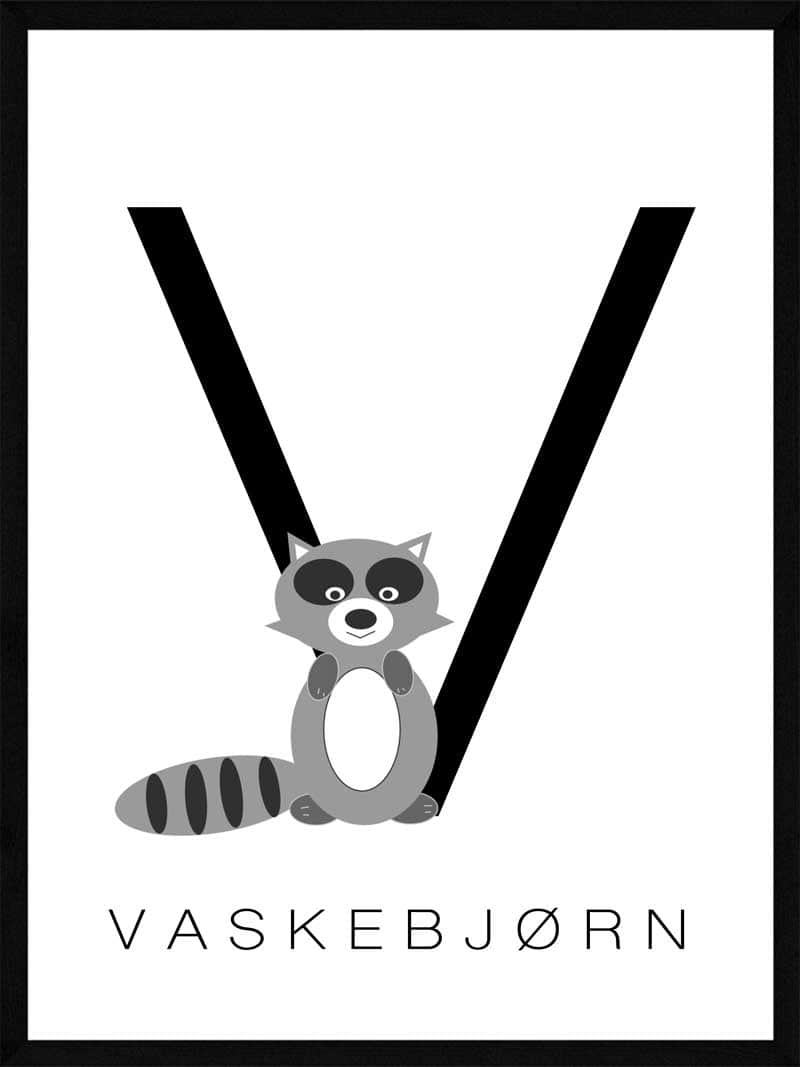 V Børneplakat til værelset – Søde illustrationer!