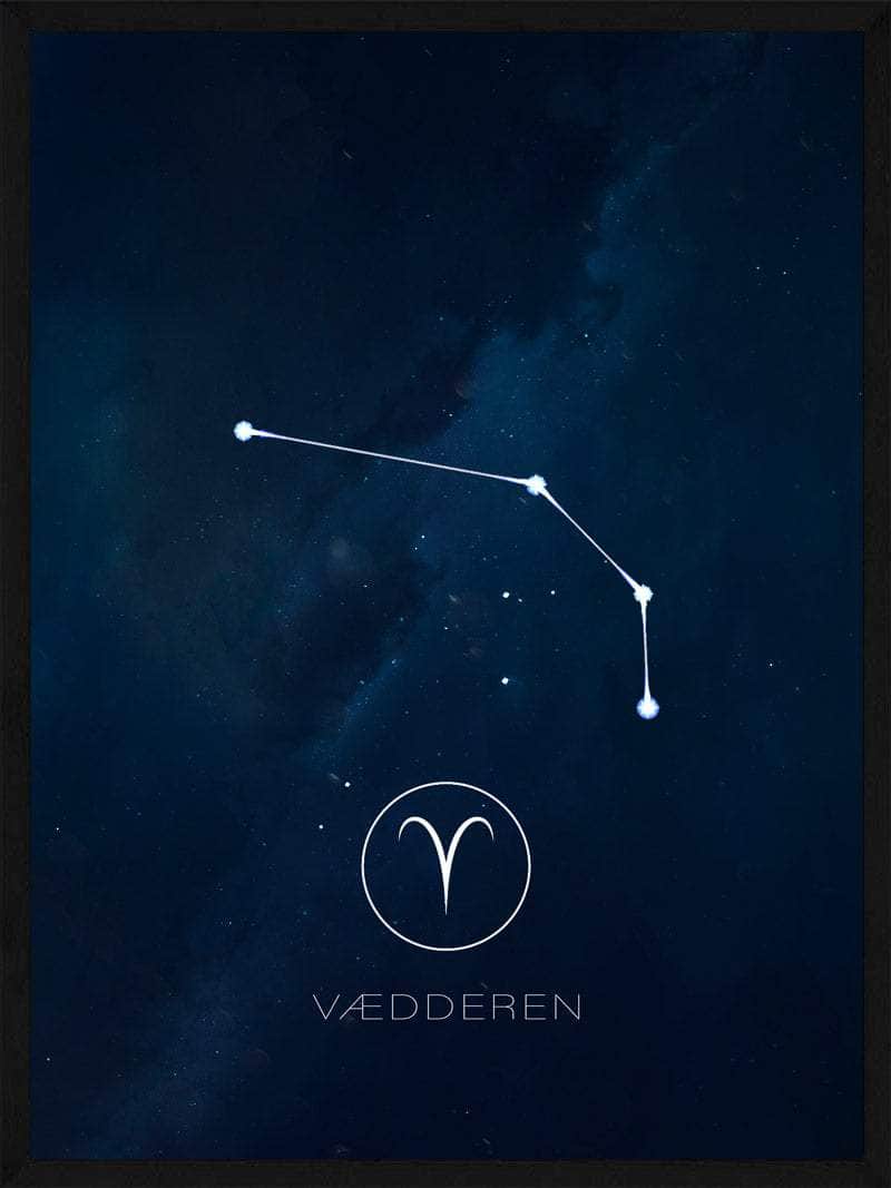 Vædderen Stjernetegn Plakat - Fantastisk Nattehimmel