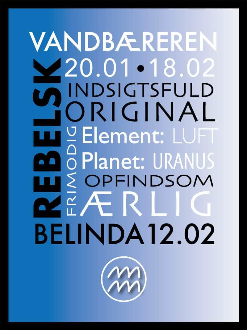Vandbærerens Stjernetegn Plakat - Astrologisk Kunst
