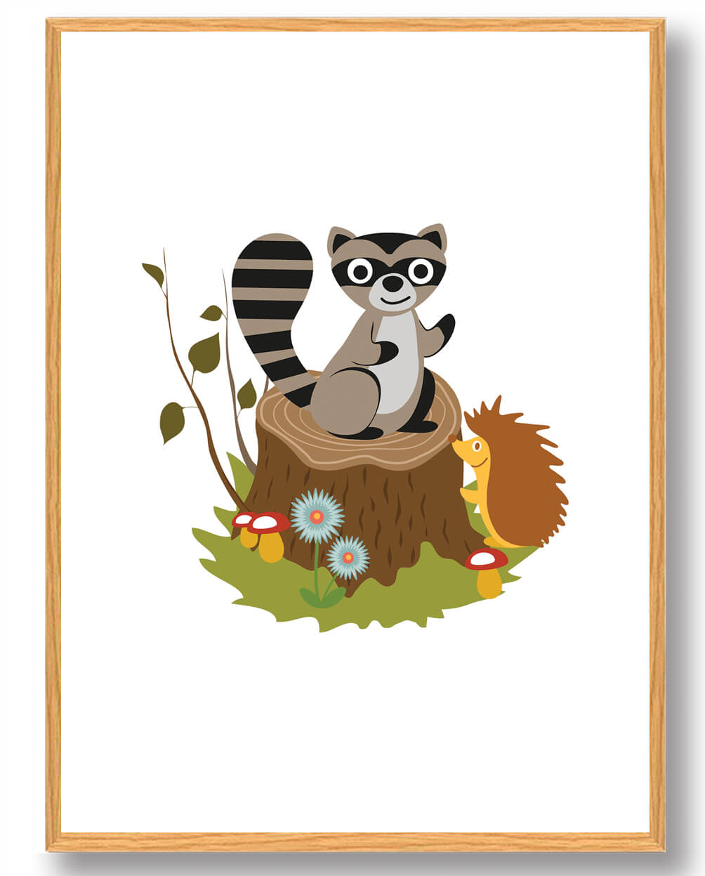 Vaskebjørn Plakat - Perfekt til børneværelset!