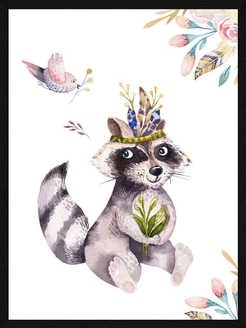 Vaskebjørn Børneplakat til Hyggeligt Værelse