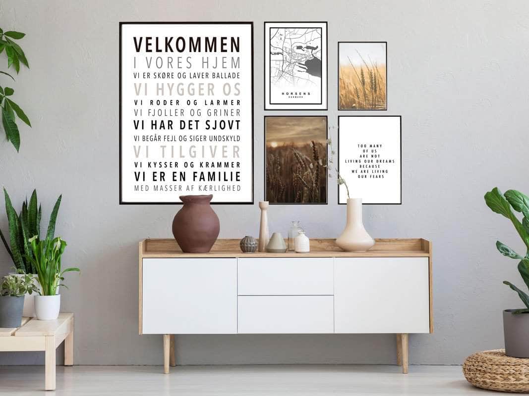 Skandinavisk Minimalistisk Billedvæg til Dit Hjem