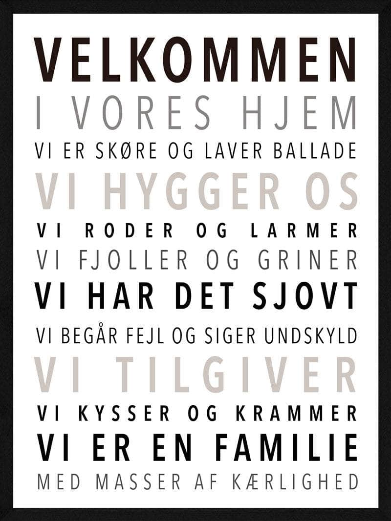 Velkommen til vores hjem - Plakat fra Postersbyus