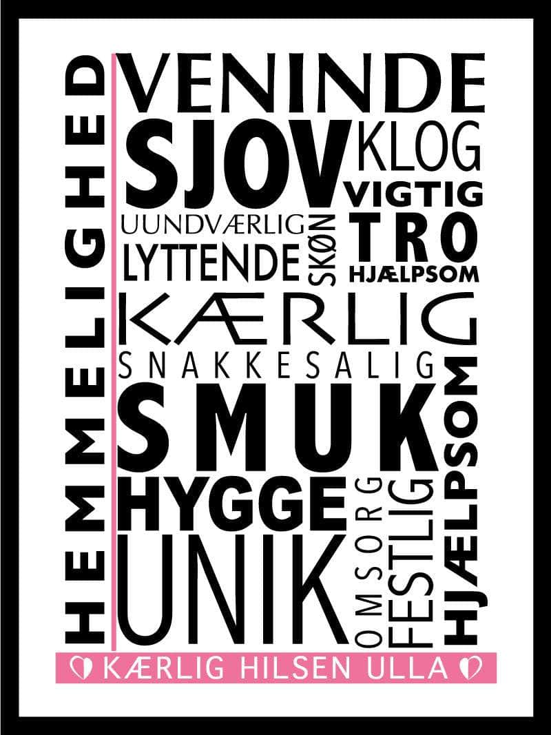 Veninde Citat Plakat – Gaven der fejrer jeres venskab!