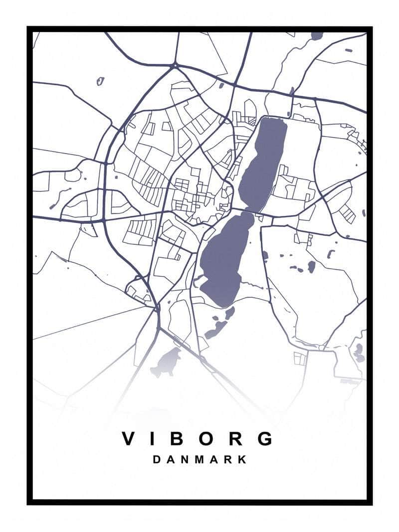 Viborg Kortplakat - Udforsk Byens Skønhed og Minder