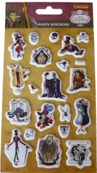 Disney: Vile Villains 20 Puffer Klistermærker på Tilbud