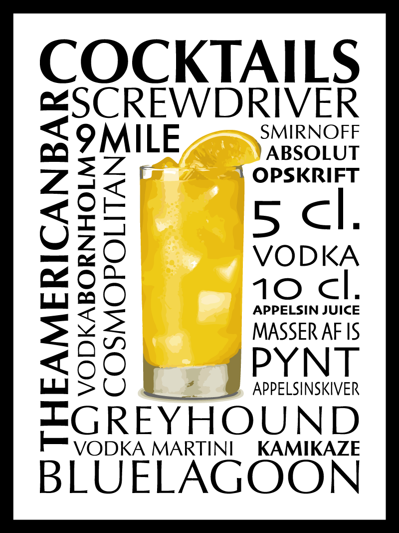 Vodka Cocktail Plakat - Perfekt til Vodka Elskere!