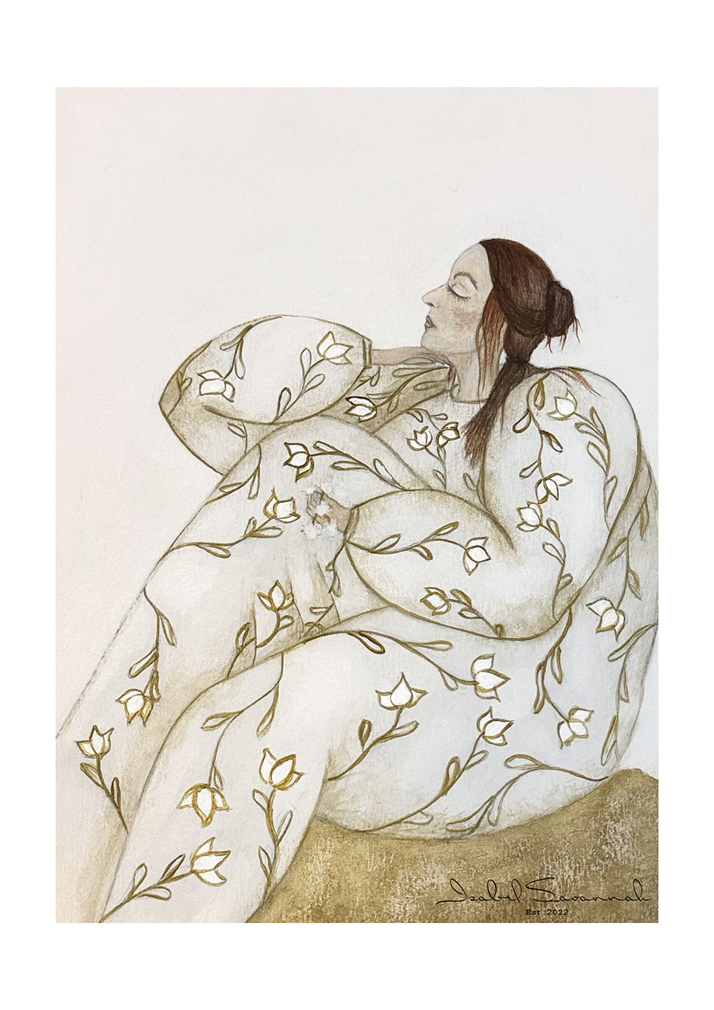 Mens Jeg Venter På Dig af Isabel Savannah - Unikt Kunstværk