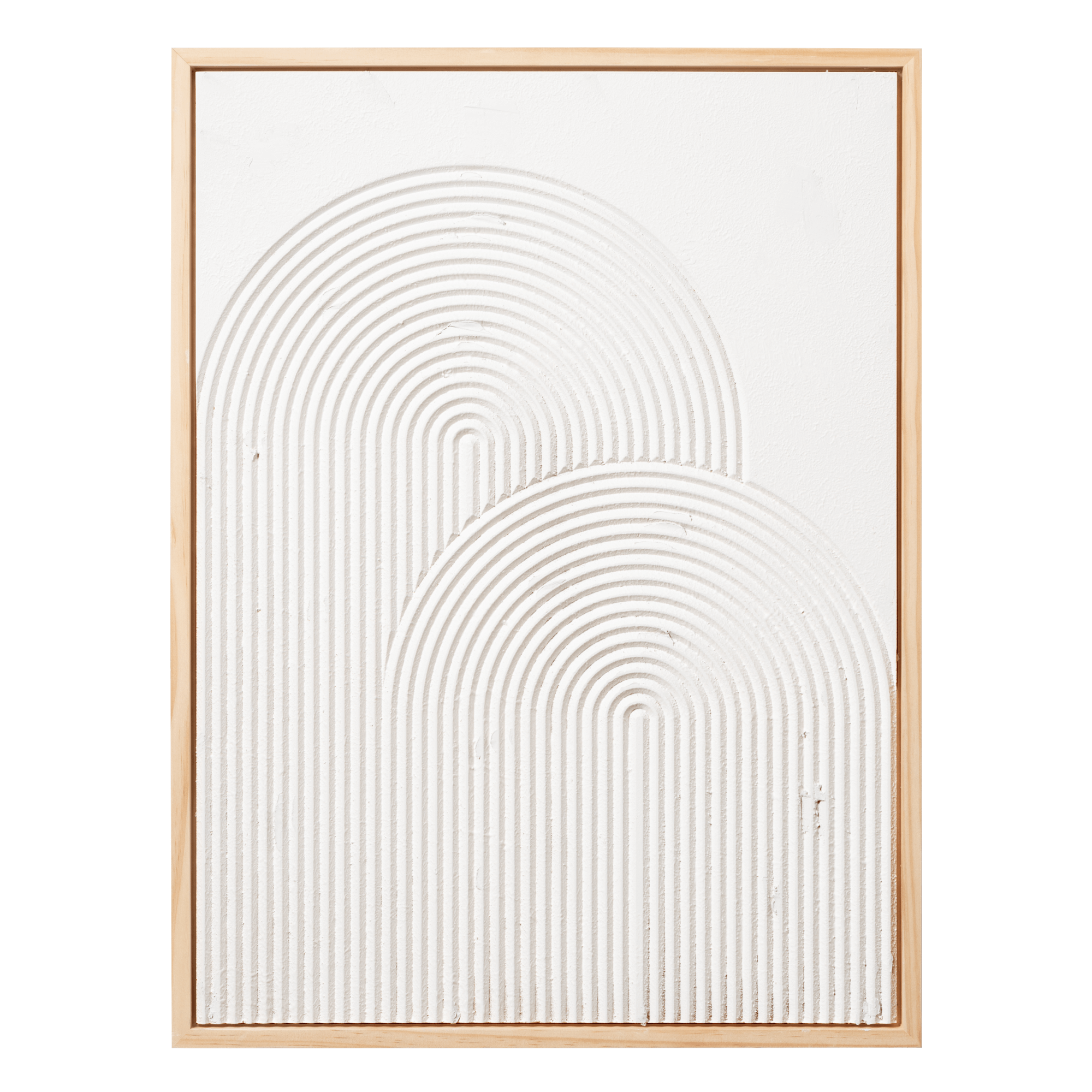 Hvid Vægdekoration med Regnbue – Elegant Indretning 45x60 cm