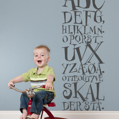 ABC Sang Wallsticker fra Anline Ruby - Nyhed til Børn