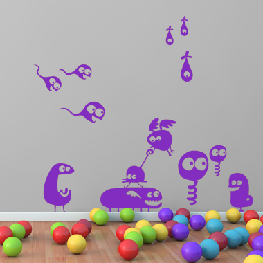 Fantasidyr 2 Vægklistermærke fra Anline Ruby, 42x49 cm