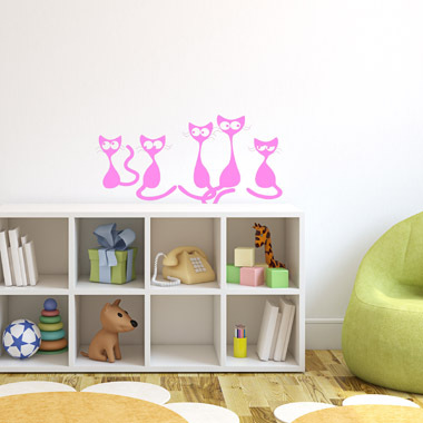 Katte wallsticker fra Anline Ruby – Pift dit hjem op!